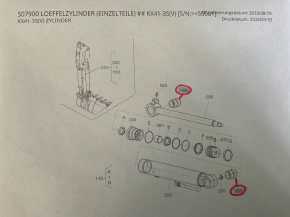 Auslegerarm Bolzensatz Buchsen Stifte Ringe pin set bucket Kubota KX41-3V KX36-3