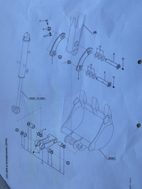 Bolzen Buchsensatz Löffelstiel Schaufel Dichtung Yanmar VIO 17