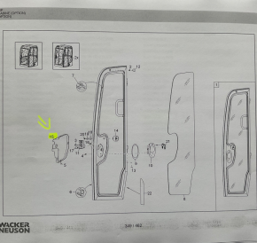 Türschloßverkleidung links Kabinentür Wacker Neuson ET24 Minibagger 1000254950