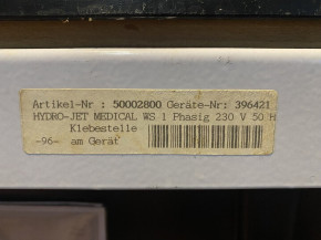 Zahnflachriemen Zahnriemen Keilriemen Wellsystem JK Ergoline Hydro Jet Medical