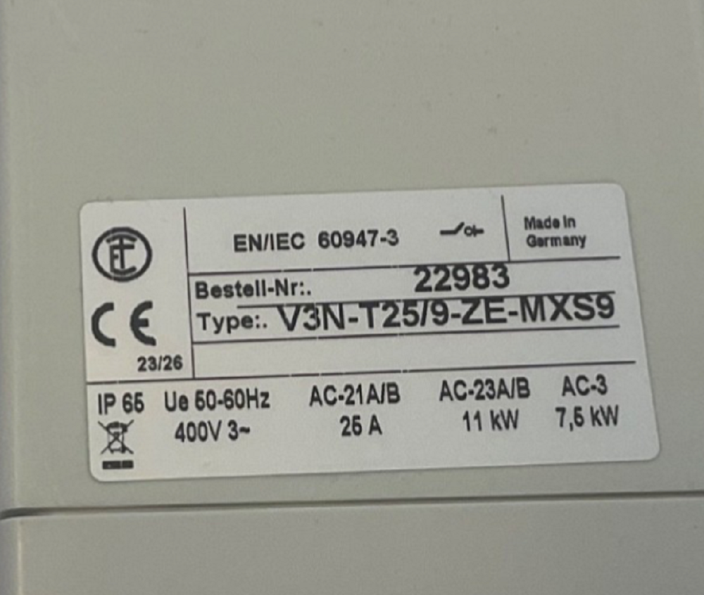 Schlüsselschalter Hauptschalter Hofmann GT GTE BT BTE 2500 STE