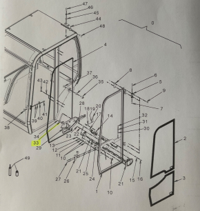Handgriff Türverkleidung Innenverkleidung Yanmar SV 18 17 16 15 172A5969470