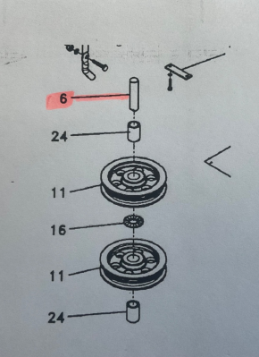 Bolzen für Seilrolle 4 Säulen Bühne Ravaglioli RAV 4350 3,5t 4400 4651L 4652L 4802 4650 4401DC 4351 4350DC 4300 4800