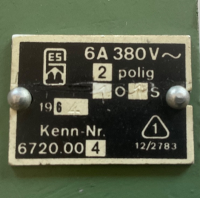 EAW Endschalter Schaltkontakt Kontaktsystem Grenztaster switch 6720.004 VEB DDR