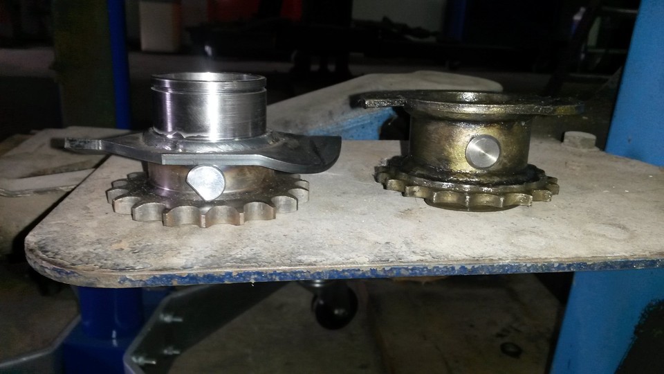 Kettenrad mit Ansatz für Lager 1/2 Zoll Hofmann GT 2.0 GT 2.5 / 2.5 DB GE 2.5 GS 2.5 Duolift