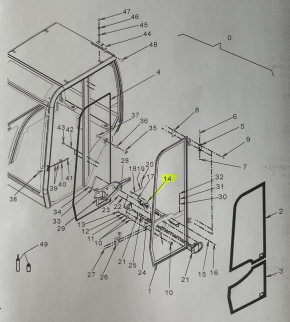 Türstopper Türschloß Verriegelung doorstop Yanmar SV 18 17 16 15 172A5969280
