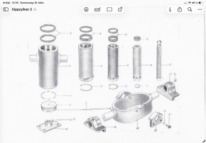 Dichtsatz Dichtung Teleskopzylinder Kippzylinder Multicar Anhänger AW-3SK 2002