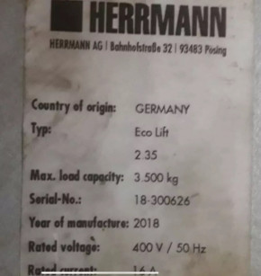 AT80BX-4-203 2,4 Kw Elektromotor Herrmann Riemenscheibe Antrieb Spindel ECO LIFT 2.30 / 2.35