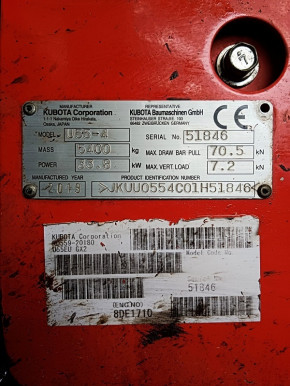 Auslegerarm Montagearm Bolzensatz Buchsen Stifte Kubota KX057-4 / U55-4